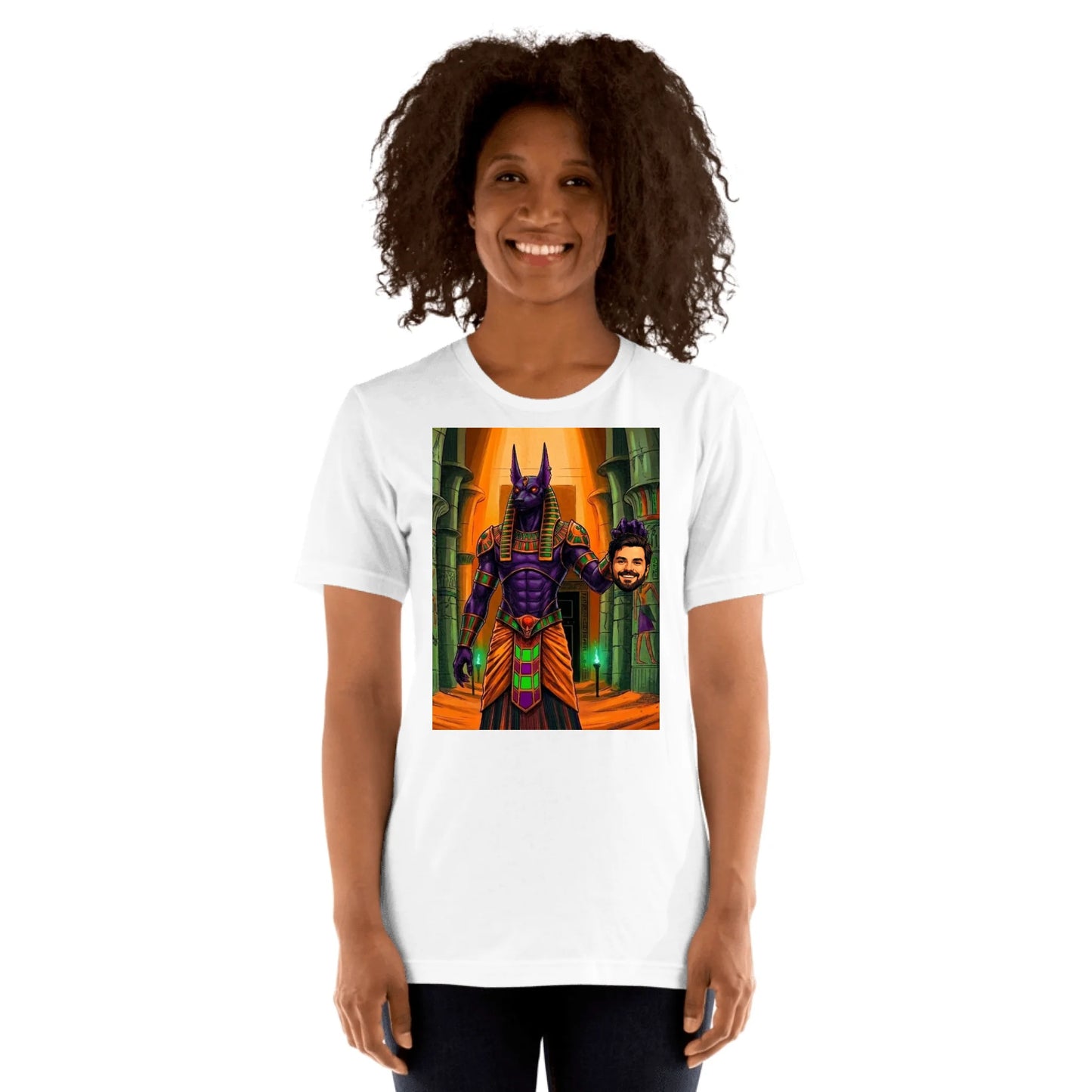 Personalized Anubis Halloween T-Shirt | Custom Photo Tee | Unique Gift