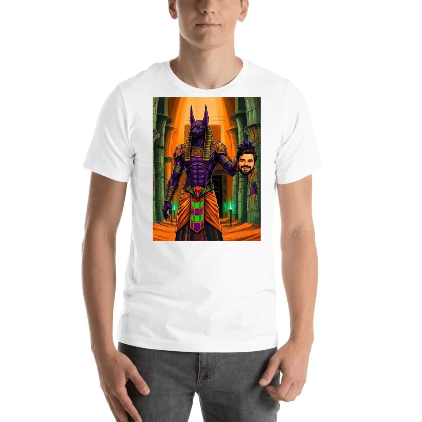 Personalized Anubis Halloween T-Shirt | Custom Photo Tee | Unique Gift