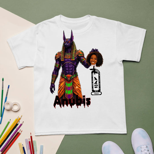 Custom Scary Halloween Costume Shirt | Personalized Photo & Name Spooky Tee | Youth Sports Tee