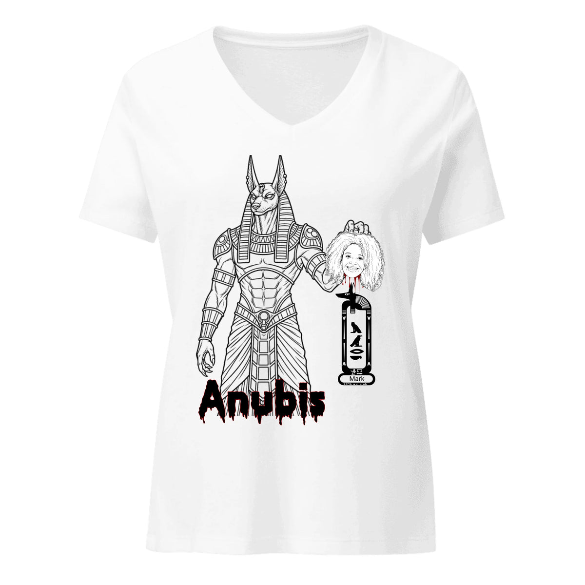 Personalized Spooky Halloween Photo Shirt | Custom Name Horror Tee | Women's Relaxed V-Neck