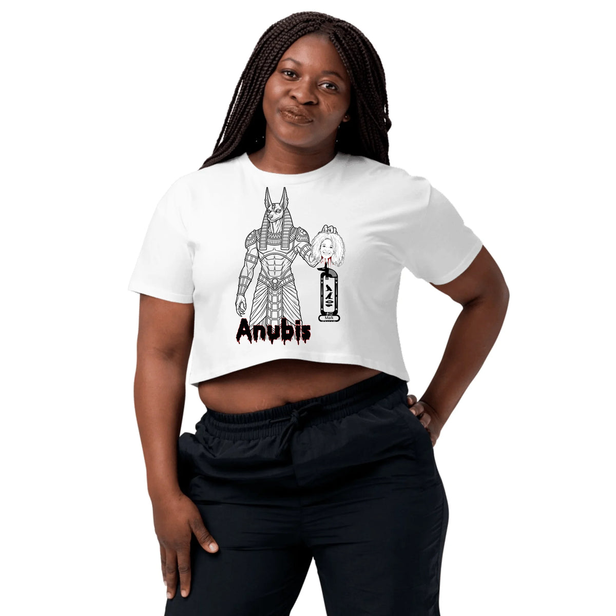 Personalized Spooky Halloween Photo Crop Top | Custom Name Horror Top | Women's Crop Top