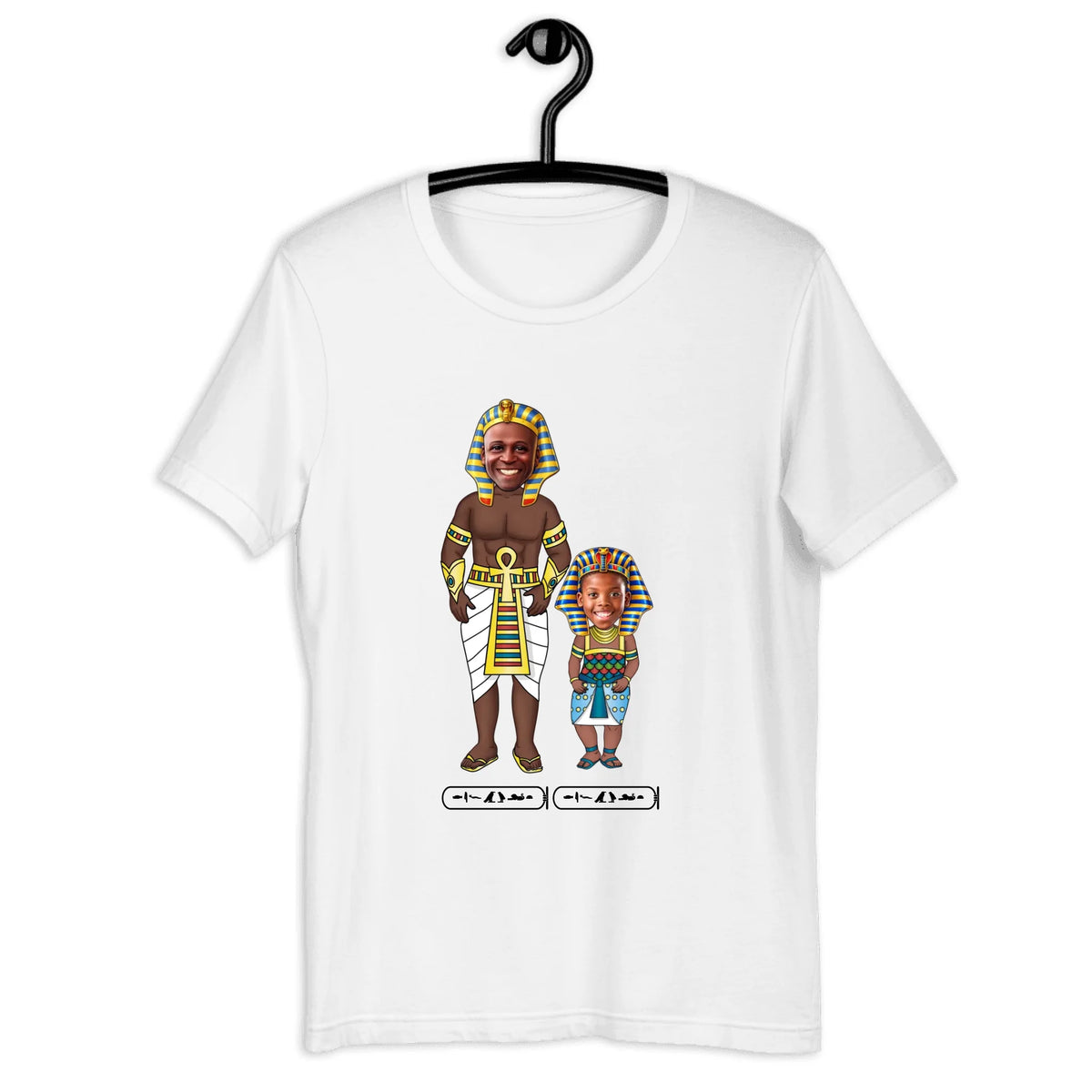 Custom Family Chibi Portrait Shirt | Personalized Dad and Kids Photo Cartoon with Names | Unisex T-Shirt