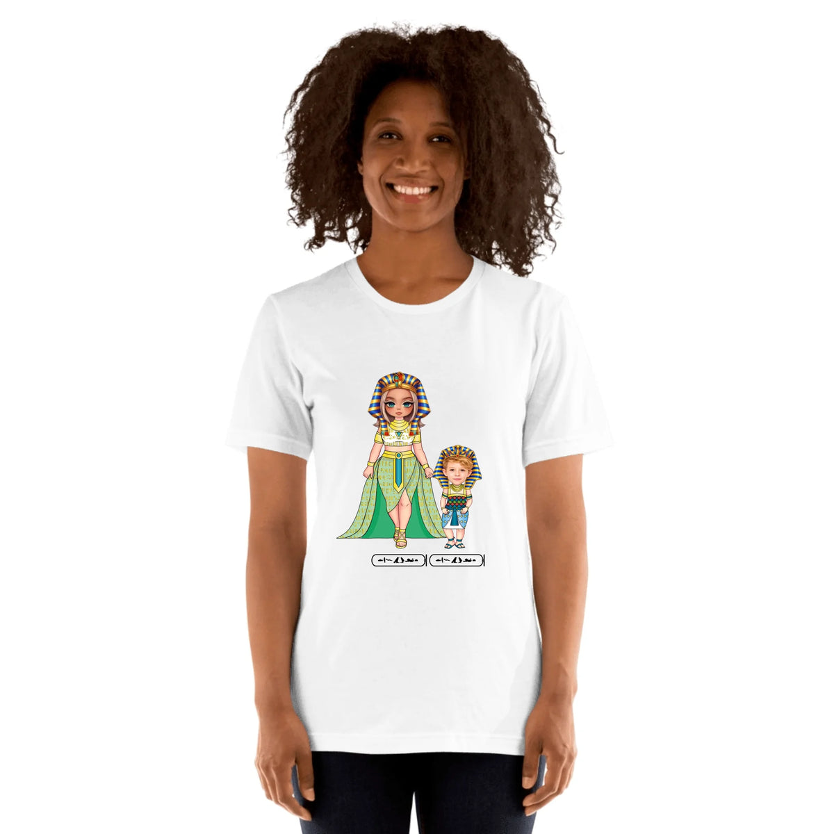 Custom Family Chibi Portrait Shirt | Personalized Mom and Kids Photo Cartoon with Names | Unisex T-Shirt
