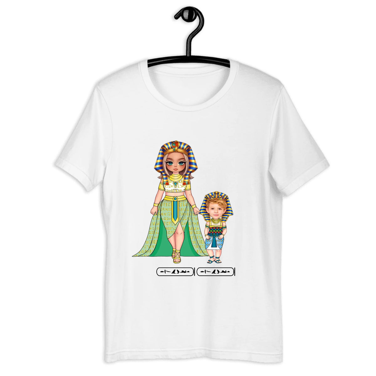 Custom Family Chibi Portrait Shirt | Personalized Mom and Kids Photo Cartoon with Names | Unisex T-Shirt