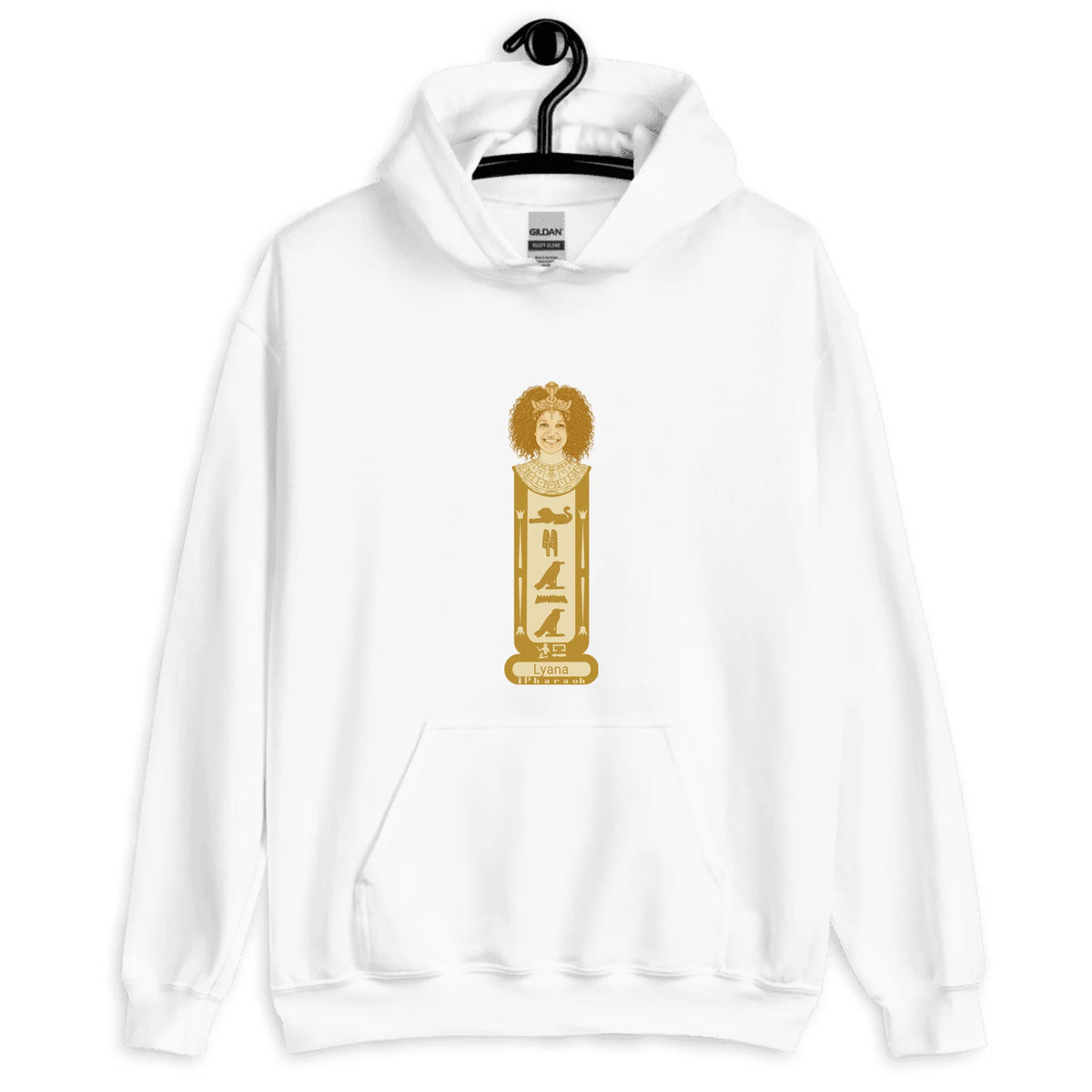Custom Name Portrait Hoodie | Personalized Photo Face on Cartouche Design | Unisex Hoodie