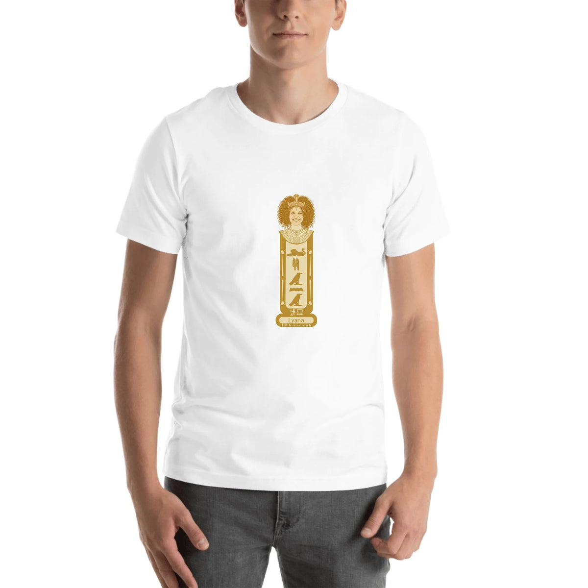 Personalized Photo Portrait Shirt | Custom Name Cartouche Design | Unisex T-Shirt