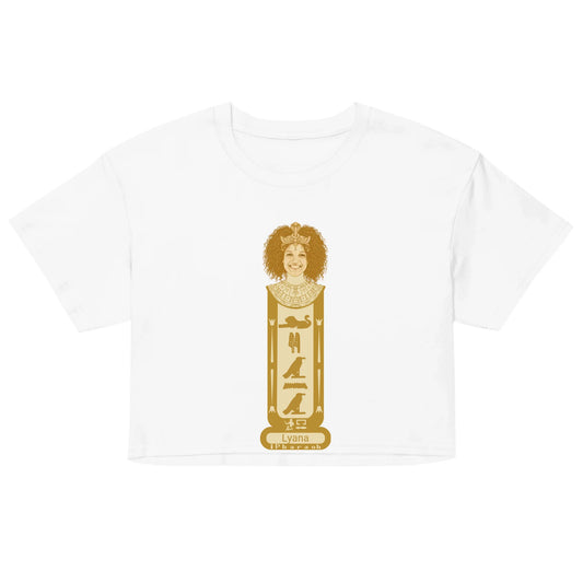 Personalized Photo Portrait Crop Top | Custom Name Cartouche Design | Women's Crop Top
