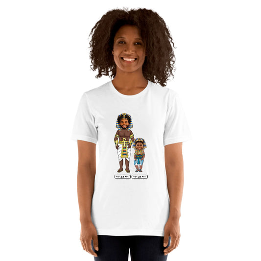 Custom Family Chibi Portrait Shirt | Personalized Dad and Kids Photo Cartoon with Names | Unisex T-Shirt