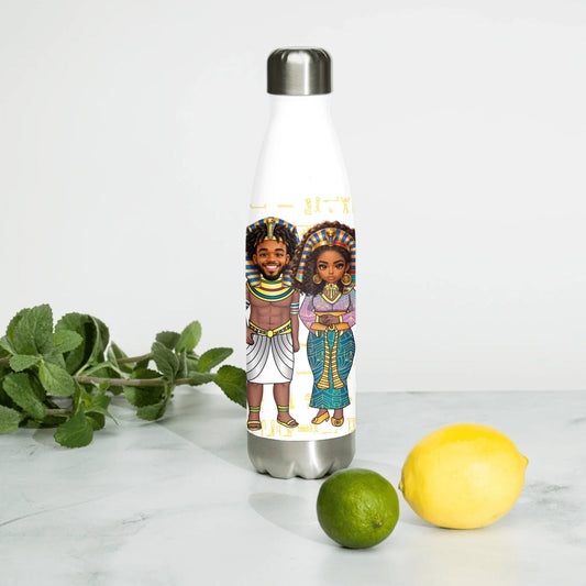 Personalized Grandparents Water Bottle, Christmas Gift for Grandparents, Custom Your Name and Custom Face Insulated Bottle