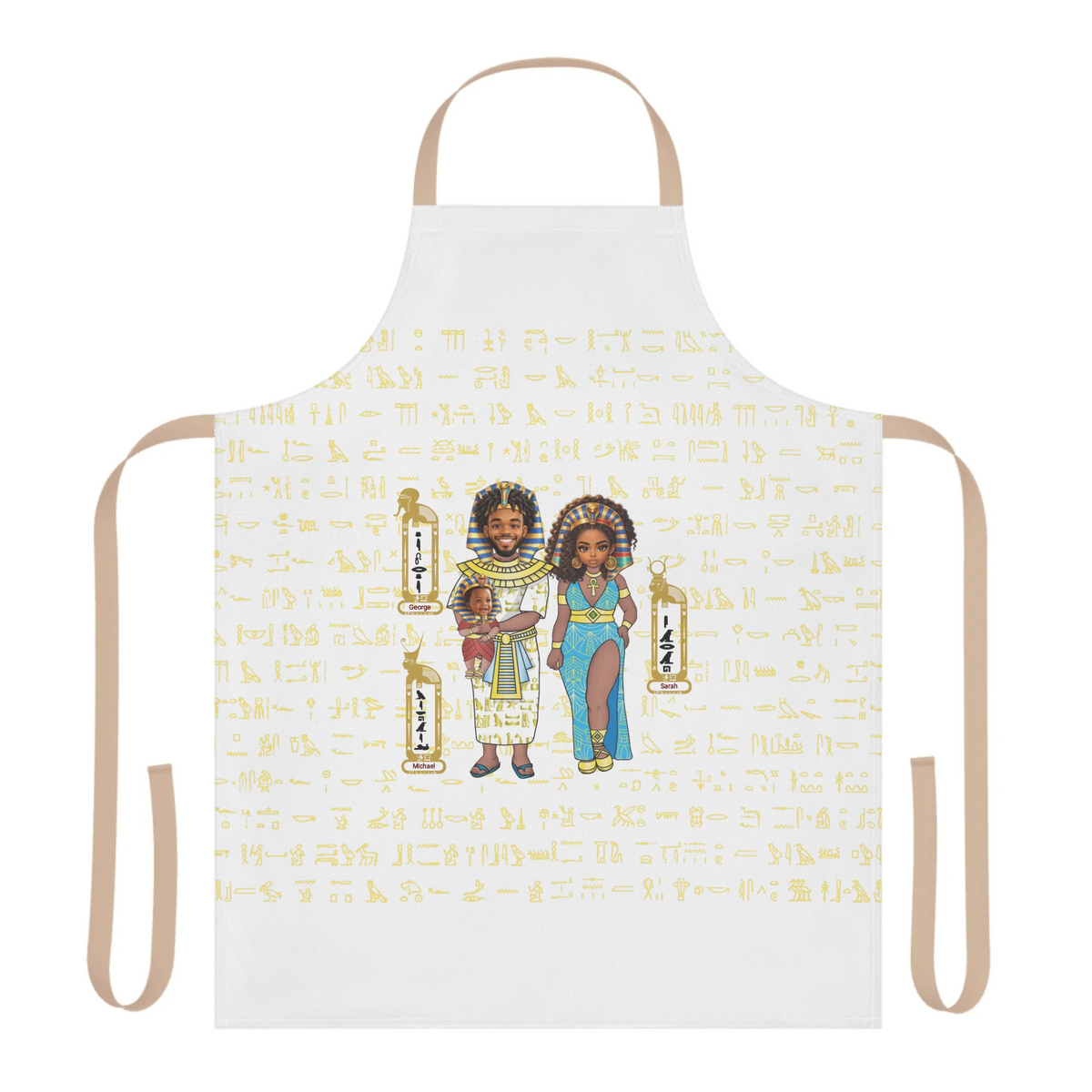 Personalized New Parent 5-Color Strap Apron with Custom Photo, Christmas Gift, Custom Your Name and Custom Face Baby Design
