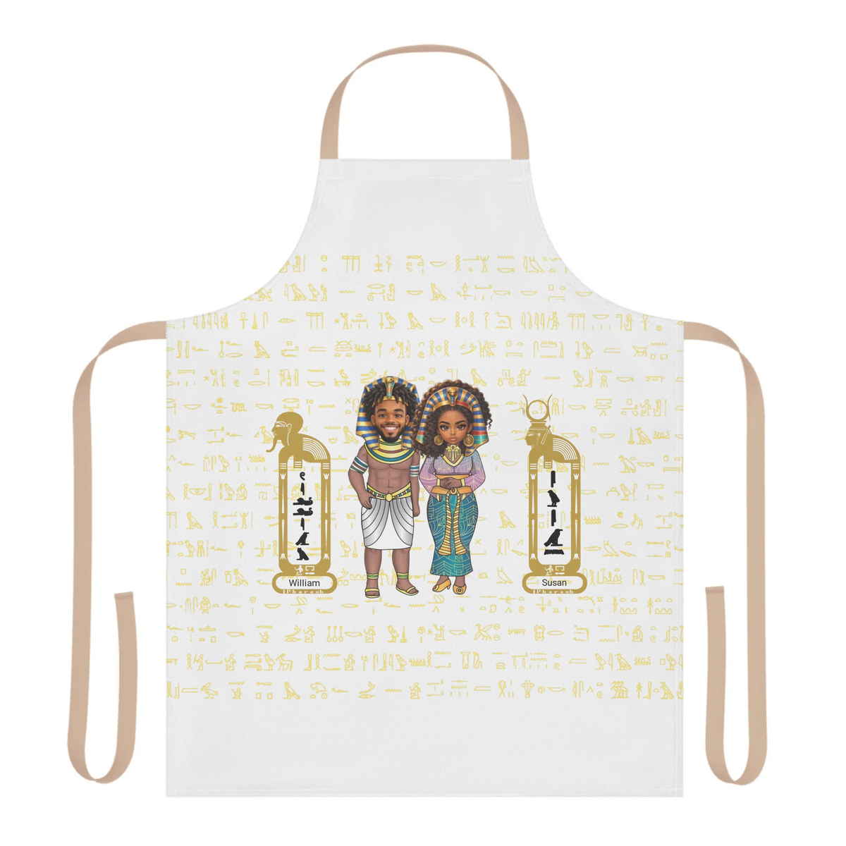 Personalized Grandparents 5-Color Strap Apron with Custom Photo, Christmas Gift for Grandparents, Custom Your Name and Custom Face Design