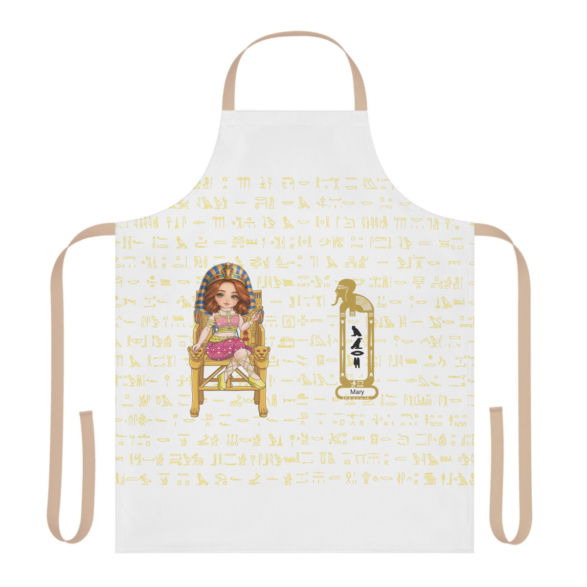 Personalized Female Coworker 5-Color Strap Apron with Custom Photo, Christmas Gift for Coworkers, Custom Your Name and Custom Face Design