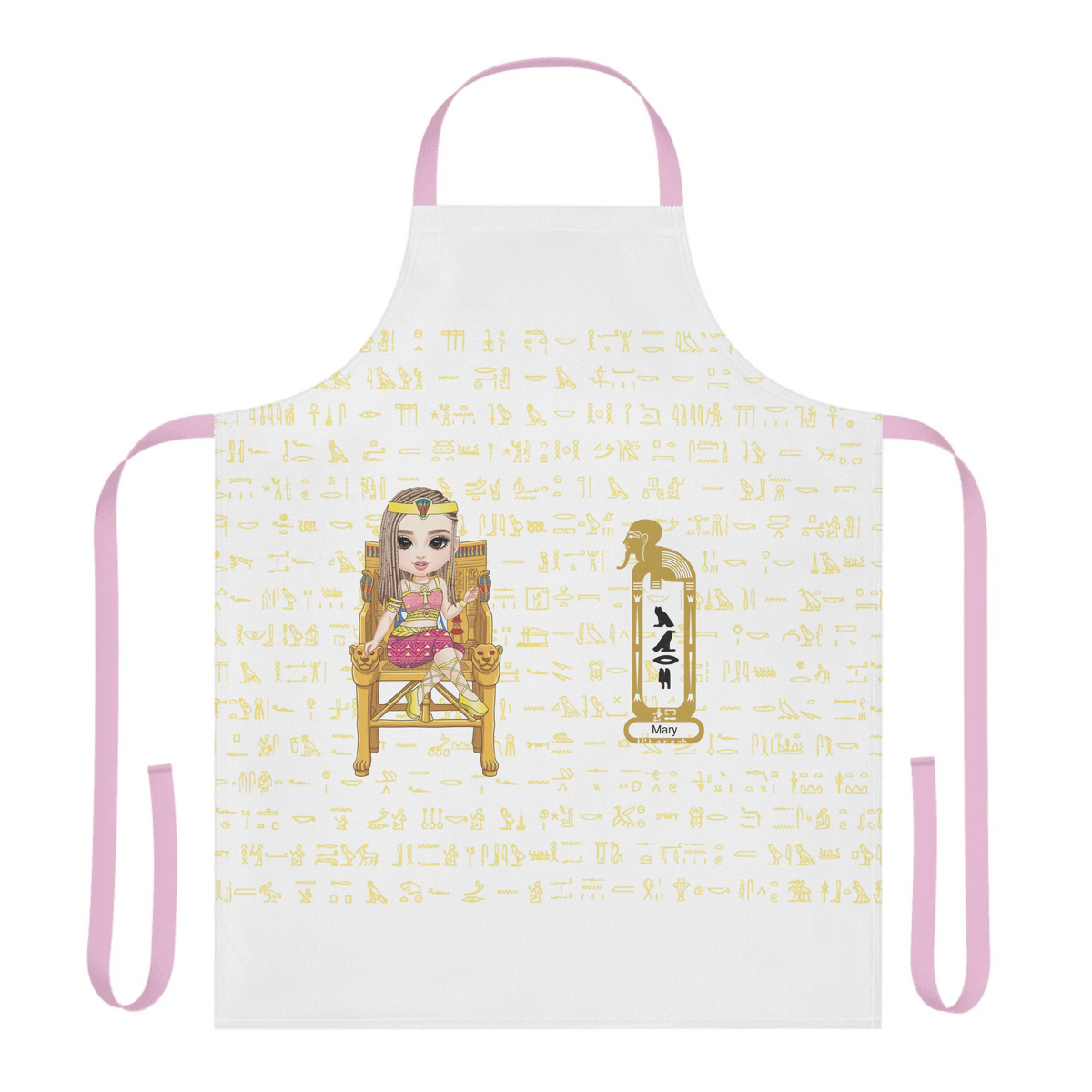 Personalized Female Coworker Chibi 5-Color Strap Apron, Christmas Gift, Custom Your Name Design
