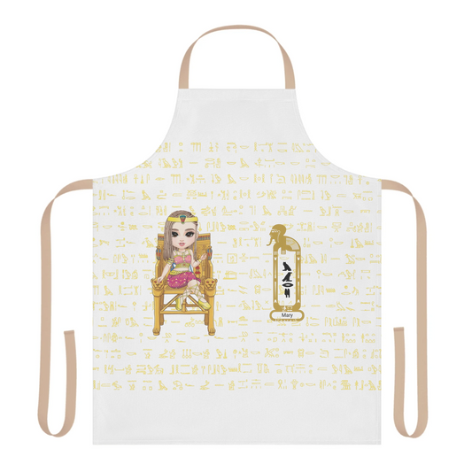 Personalized Female Coworker Chibi 5-Color Strap Apron, Christmas Gift, Custom Your Name Design