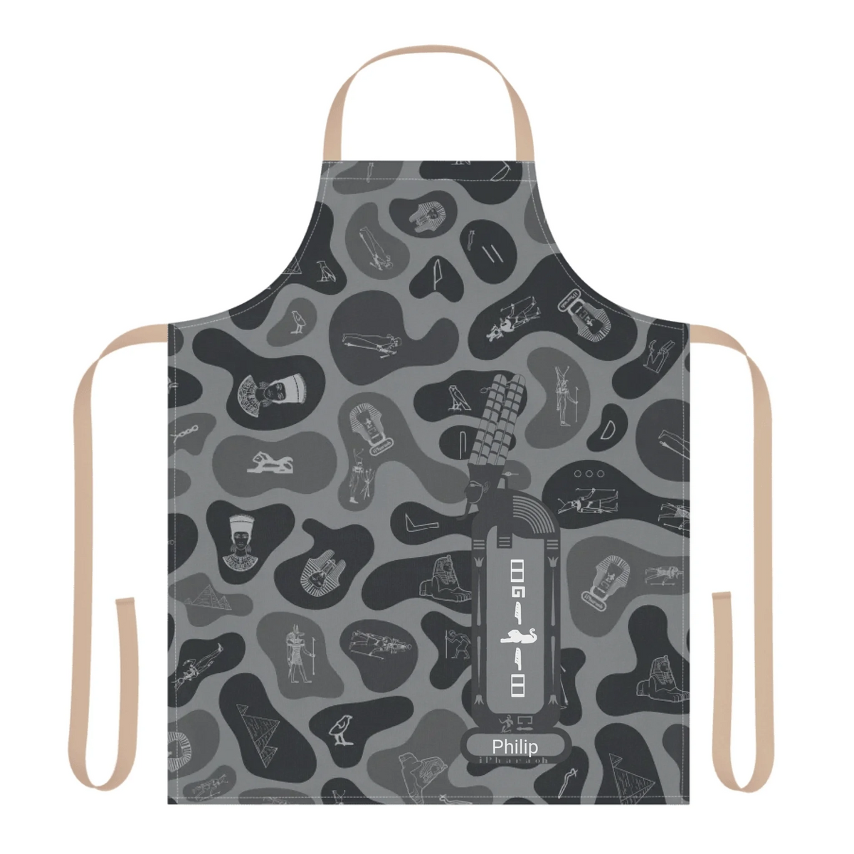 Women's Camouflage 5-Color Strap Apron, Christmas Gift for Her, Personalized Custom Name, Shadow