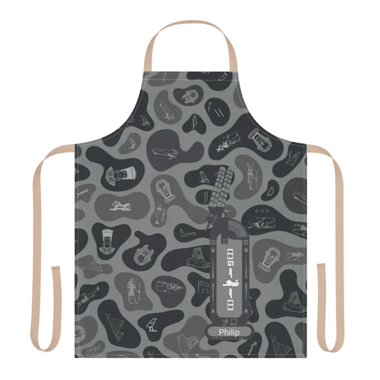 Women's Camouflage 5-Color Strap Apron, Christmas Gift for Her, Personalized Custom Name, Shadow