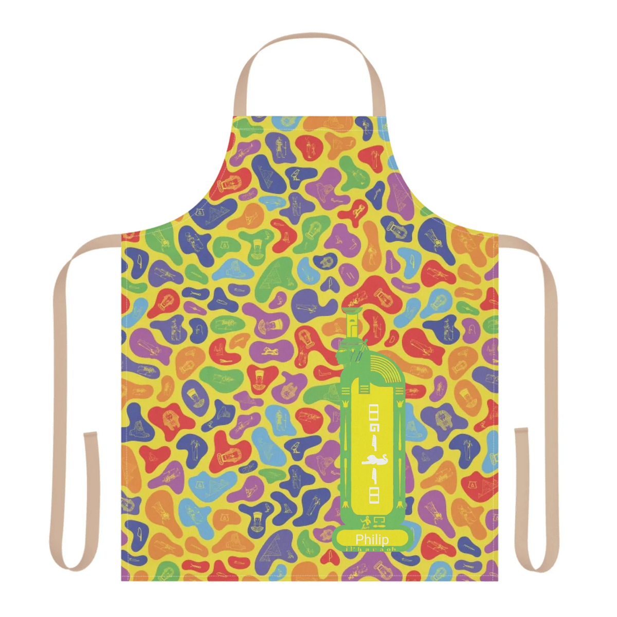 Women's Camo 5-Color Strap Apron, Christmas Gift for Her, Personalized Custom Name, Prism Spectrum