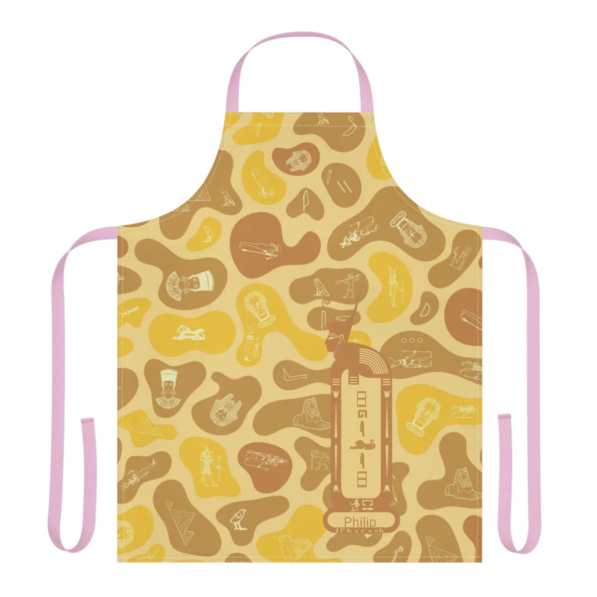 Women's Camouflage 5-Color Strap Apron, Christmas Gift for Her, Personalized Custom Name, Desert Sand