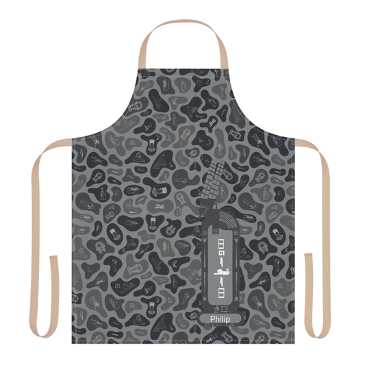 Women's Camo 5-Color Strap Apron, Christmas Gift for Her, Personalized Custom Name, Shadow