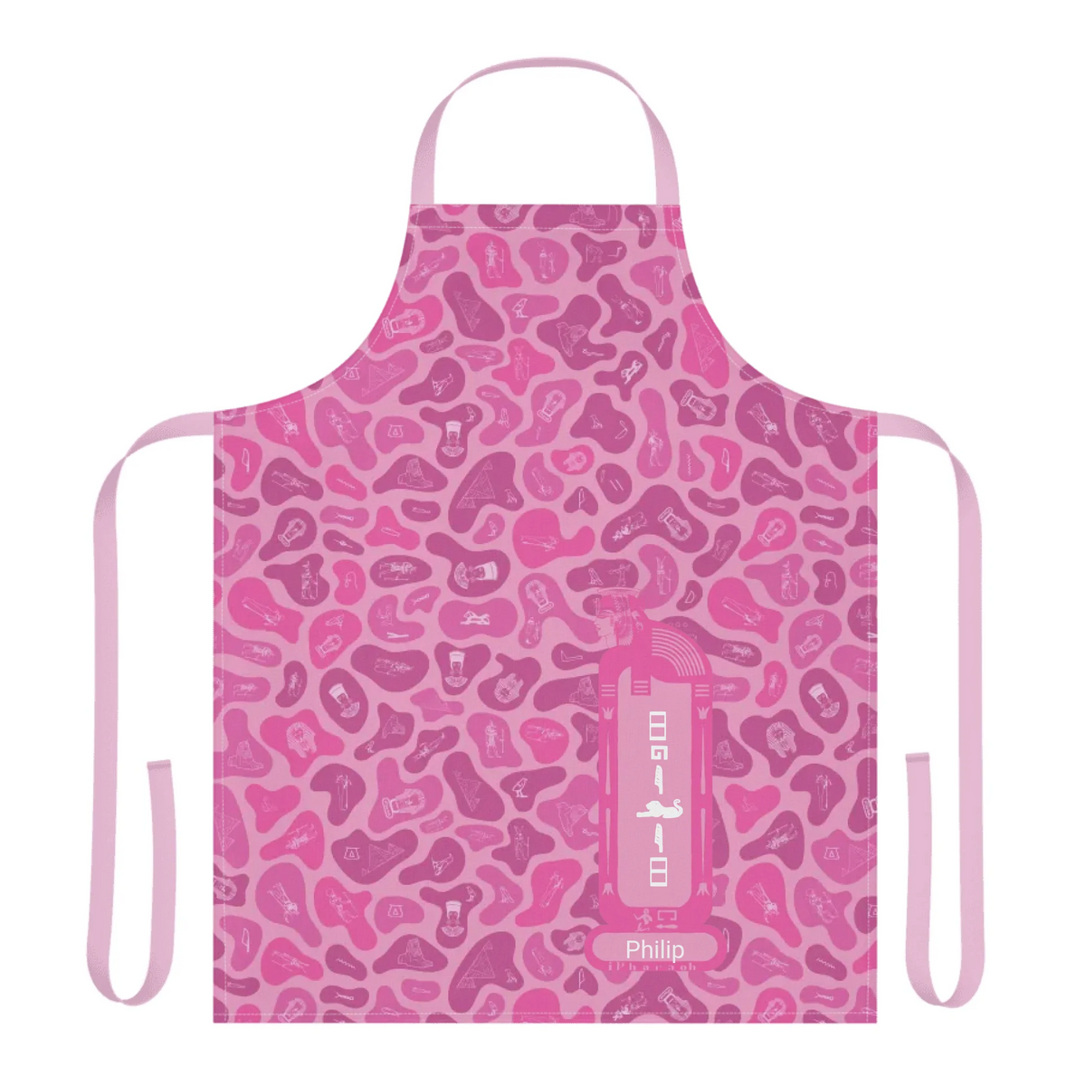Women's Camo 5-Color Strap Apron, Christmas Gift for Her, Personalized Custom Name, Vibrant Lotus