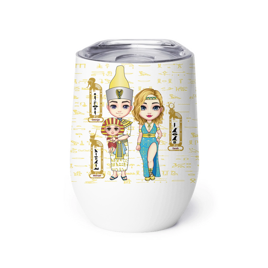 Personalized New Parent Wine Tumbler, Christmas Gift, Custom Your Name Baby Insulated Wine Tumbler