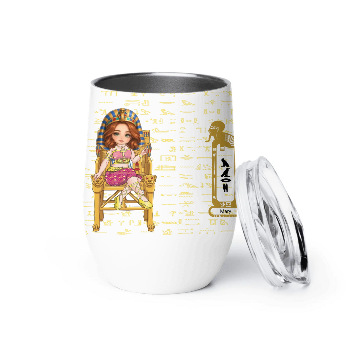 Personalized Female Coworker Wine Tumbler, Christmas Gift for Coworkers, Custom Your Name and Custom Face Insulated Wine Tumbler
