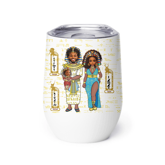 Personalized New Parent Wine Tumbler, Christmas Gift, Custom Your Name and Custom Face Baby Insulated Wine Tumbler