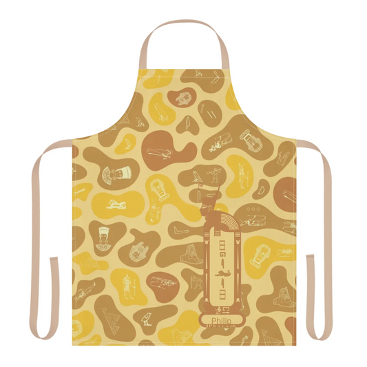 Personalized 5-Color Strap Apron mockup with custom name and photo print - unique gift for couples, family and friends