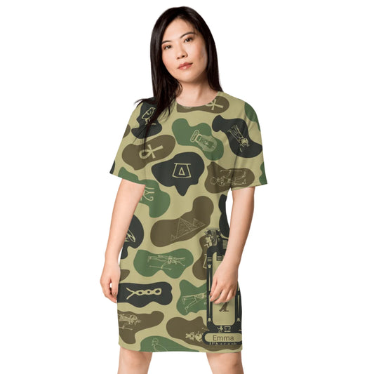 Personalized T-Shirt Dress mockup with custom name and photo print - unique gift for couples, family and friends