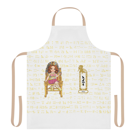 Printed apron with a custom name and photo, personalised kitchen gift for chefs, him and her