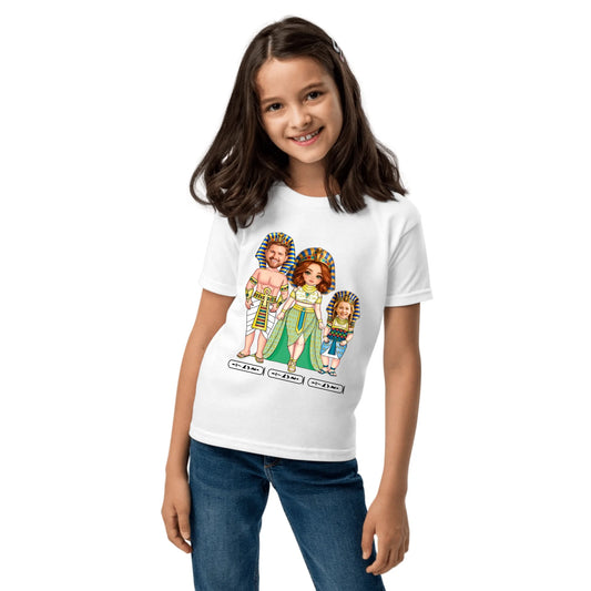 Youth sports tee printed with a custom name and team photo, personalised gift for young athletes