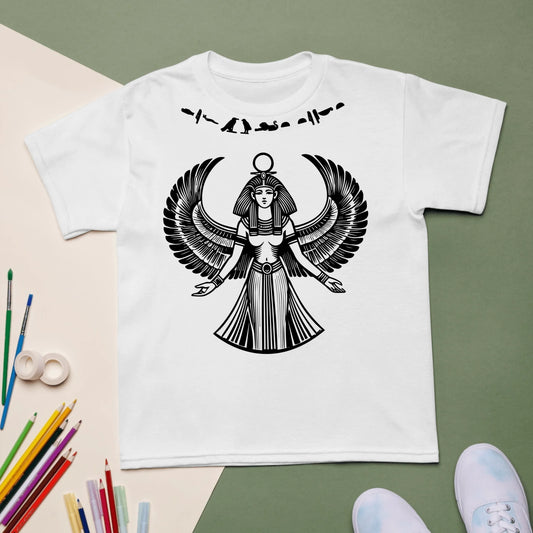 Youth sports tee printed with a custom name and team photo, personalised gift for young athletes