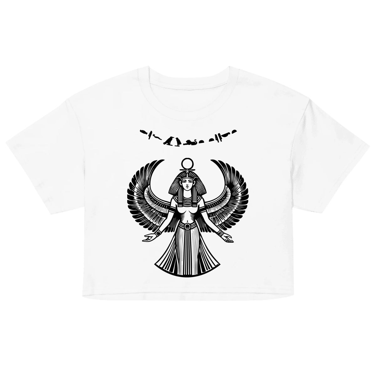 Women's crop top with an all-over custom name and photo print, personalised gift for her