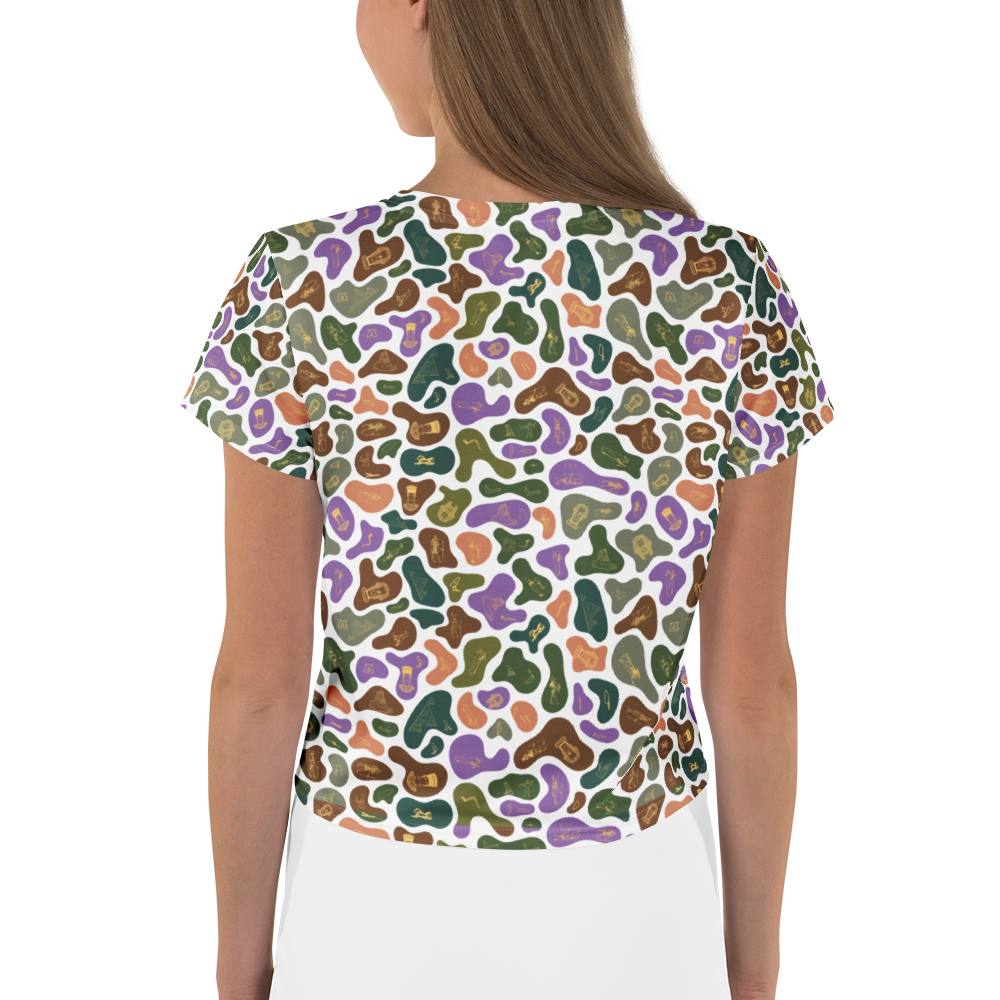 Egyptian Camo Women's All-Over Print Crop Tee