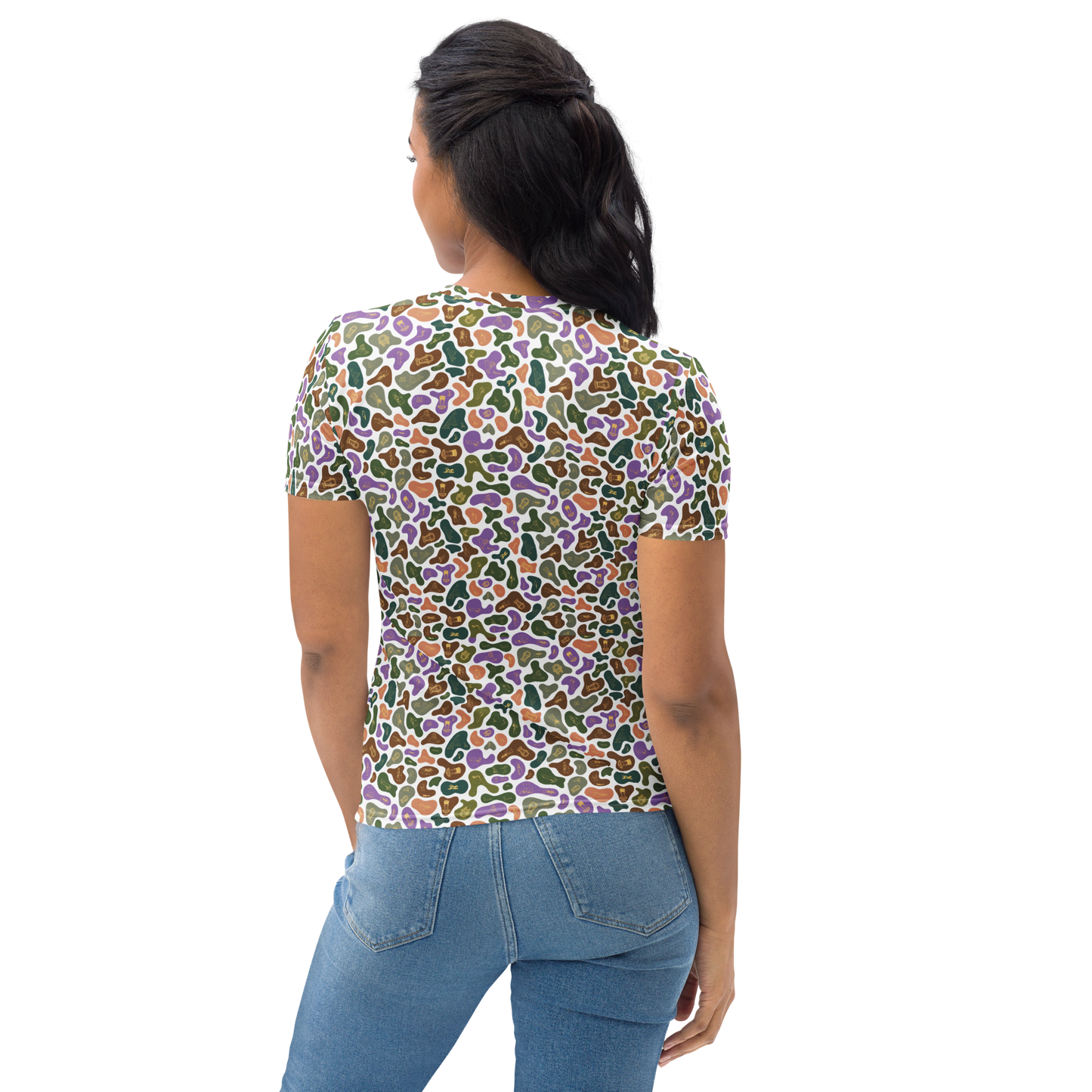 Egyptian Camo Women's All-Over Print Crew Neck Tee