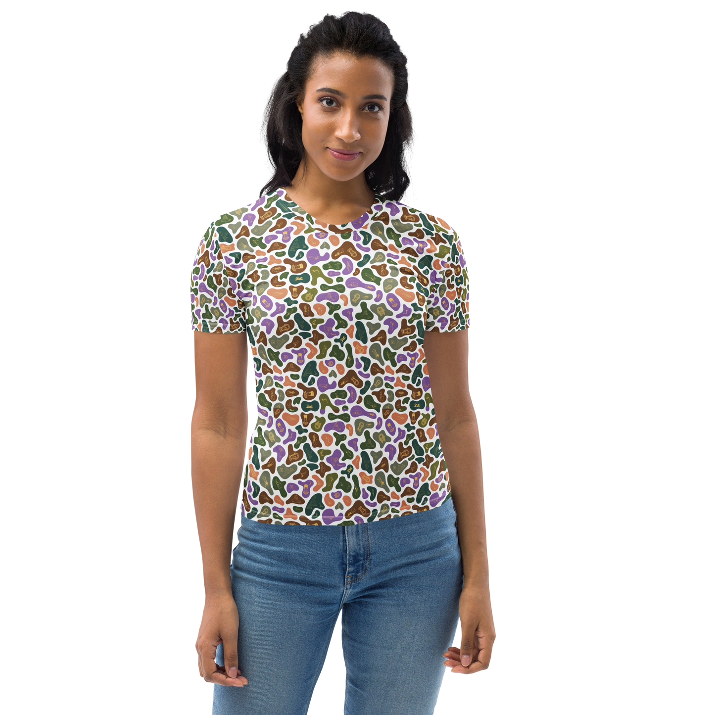 Egyptian Camo Women's All-Over Print Crew Neck Tee