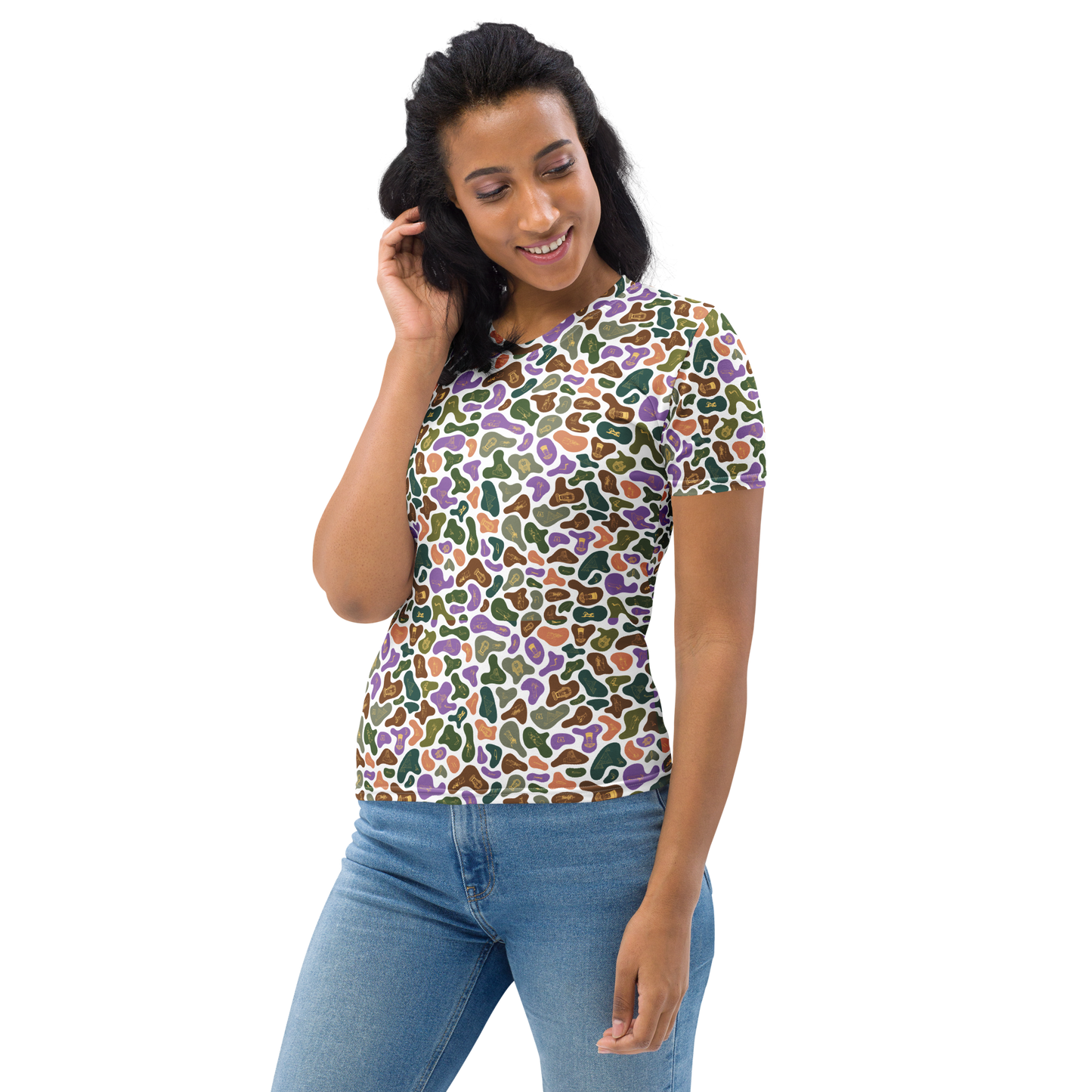Egyptian Camo Women's All-Over Print Crew Neck Tee